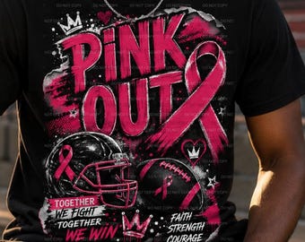Borstkanker voetbal PNG, roze shirtontwerp, halftoon digitale download