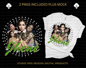 Jhene Aiko Collage PNG: Druckfertiges Design (Digitaler Download)