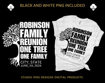 Family Reunion Tree PNG: DIY Crafts & Decor (Digital Download)