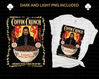 Coffin Crunch Müsli Box PNG: Vampir in Brooklyn Parodie (Digitaler Download)