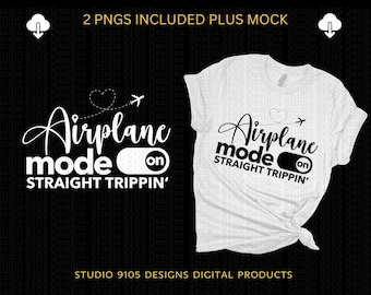 Flugmodus auf PNG: Travel Shirt Design (Digitaler Download)