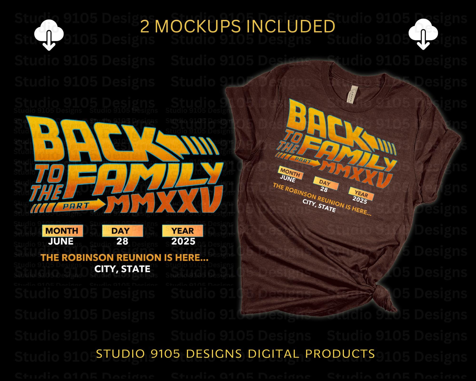 Back to the Future Family Reunion PNG Design (Digital Download)