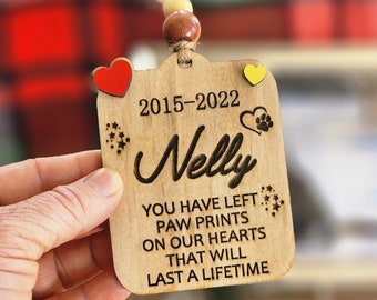 Personalized Dog Memorial Ornament, Dog Memorial Gift, Cat Loss Ornament, Custom Pet Loss Gift, Dog Remembrance, Pet Sympathy Gift