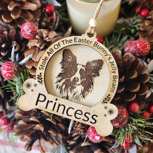 Christmas Ornament For Dogs, Personalized Dog Breed Ornament, Custom Dog Name Christmas Ornament, Dog Remembrance Gift, Funny Dog Ornament