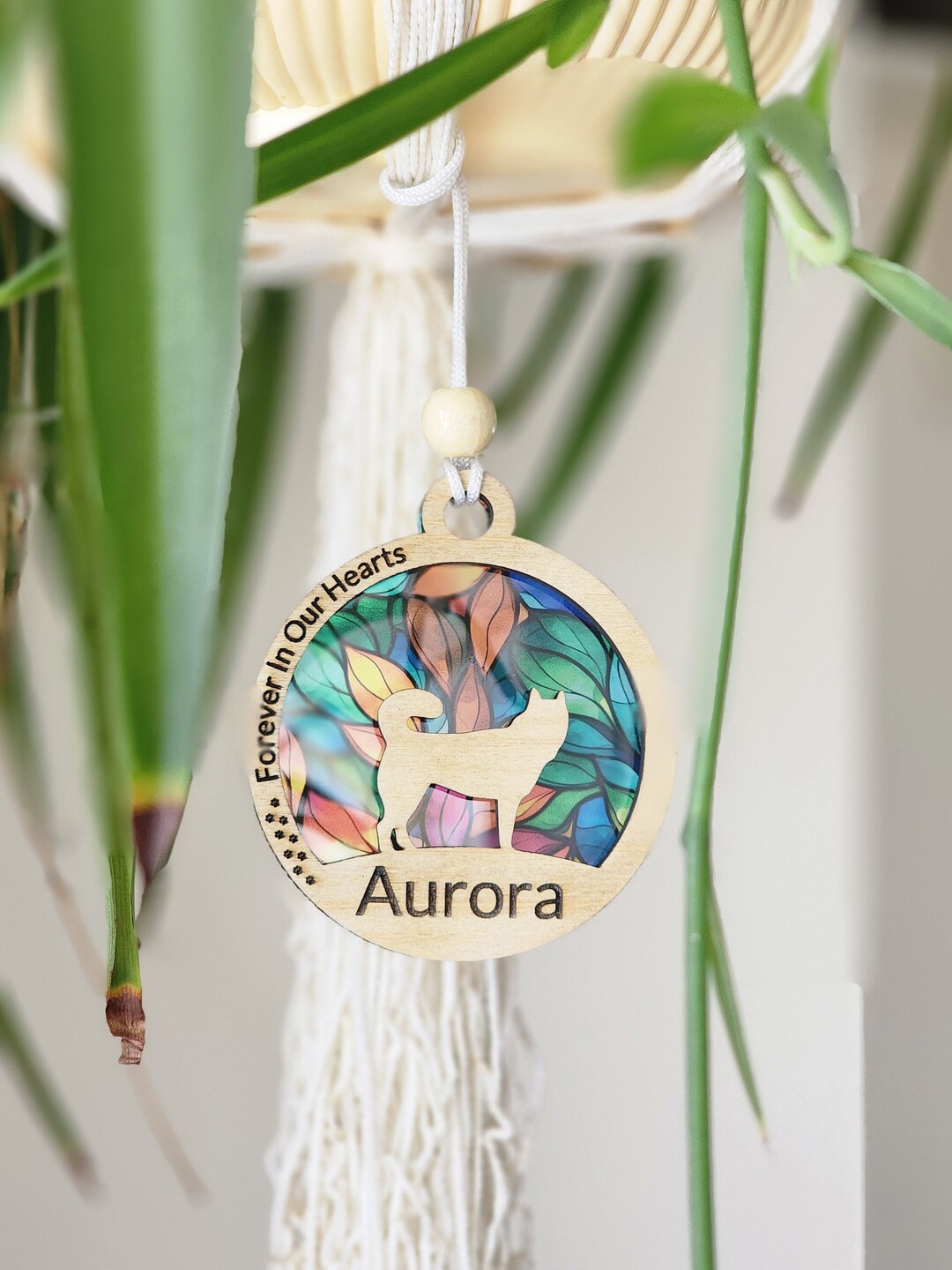 Dog Memorial Suncatcher Stained Glass - Rainbow Bridge Sympathy Gift ...