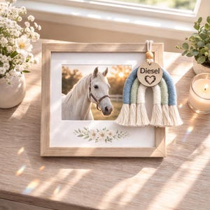 Adorno arcoíris para la pérdida de una mascota, regalo de duelo por una mascota, regalo conmemorativo del Puente del Arcoíris, regalo de recuerdo para una mascota, regalo personalizado para un perro, regalo conmemorativo para un perro imagen 3
