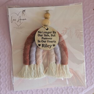Adorno arcoíris para la pérdida de una mascota, regalo de duelo por una mascota, regalo conmemorativo del Puente del Arcoíris, regalo de recuerdo para una mascota, regalo personalizado para un perro, regalo conmemorativo para un perro imagen 6