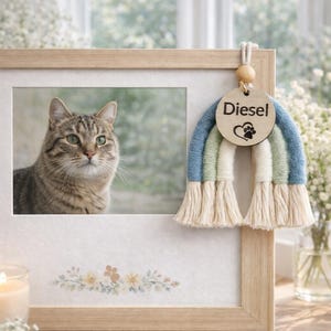 Adorno arcoíris para la pérdida de una mascota, regalo de duelo por una mascota, regalo conmemorativo del Puente del Arcoíris, regalo de recuerdo para una mascota, regalo personalizado para un perro, regalo conmemorativo para un perro imagen 4