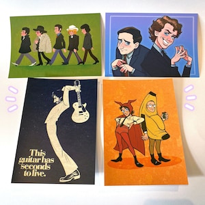 A5 Matte Art Prints - The Rolling Stones, Pete Townshend, The Who, Bottom, The New Statesman