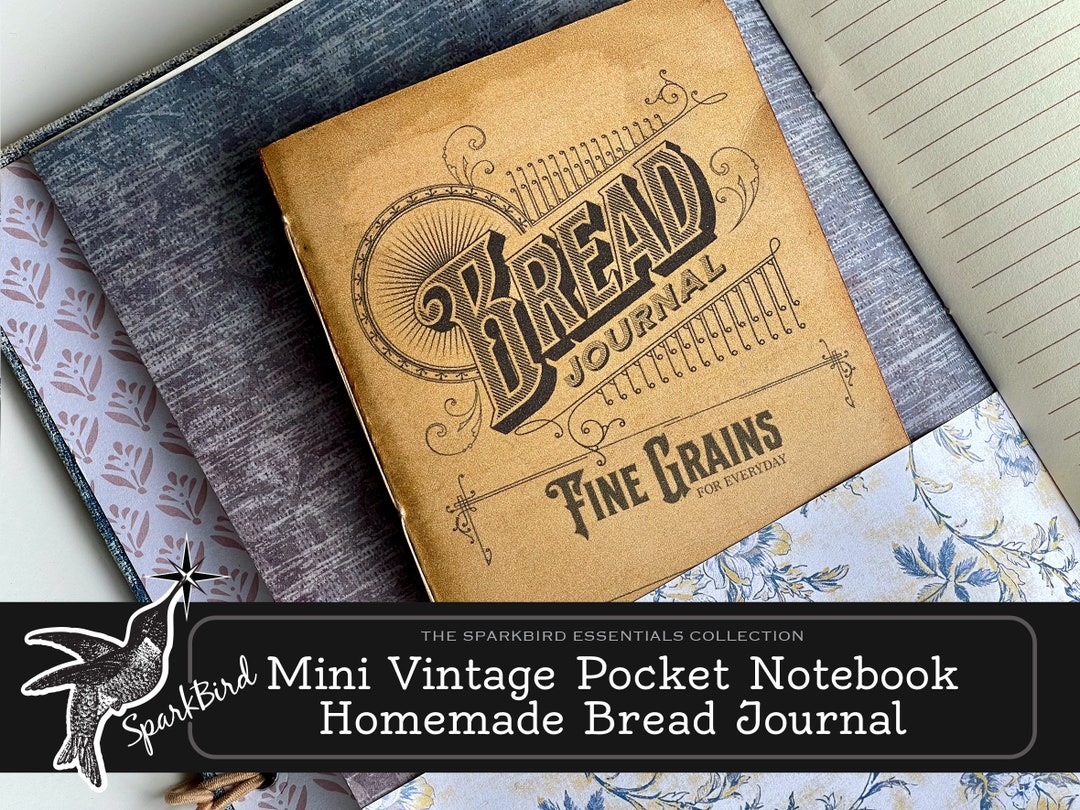 Mini Vintage Bread Baking Journal Pocket Companion for Planners. Stay Organized, Make Grocery ...
