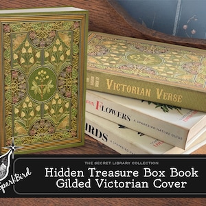 Treasure Box Book. Easy DIY fake book to keep all your passwords and information safe. Gilded cover looks like any book on the shelf