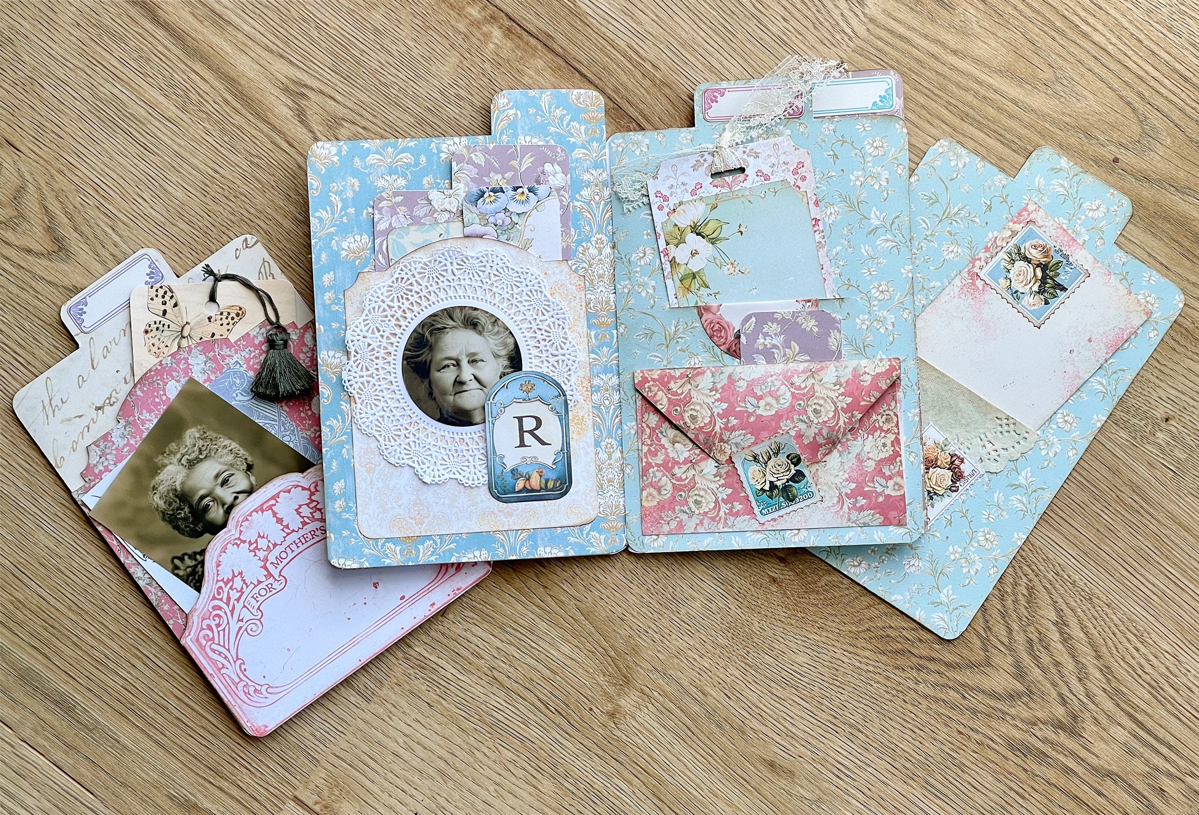 Mother's Letters Shabby Chic Pocket & Jumbo Tag Foldout for Junk ...