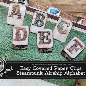 DIY Büroklammern und Tabs für Journals & Planer. Einfache DIY Steampunk Letters Büroklammer verleiht Brotaufstrichen und Ephemera eine unverwechselbare Note