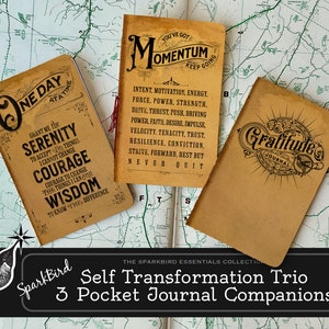 Self Care Pocket Journal Companion Notebook Trio. Sucht Genesung & Dankbarkeit Journals, in denen du deine Reise zu deinem Besten verarbeiten kannst