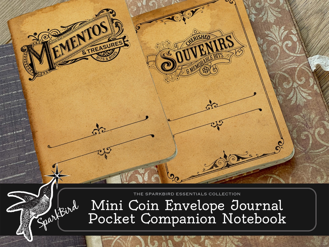Two Vintage Mini Envelope Journals Perfect for Journalers and Planners