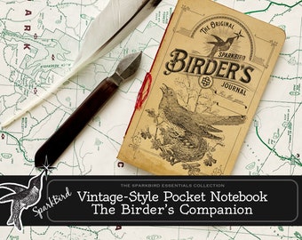 Vintage Pocket Companion Mini Notebook Especially for Birder&#39;s Junk Journals. Stay Organized or capture inspiration while on the go!