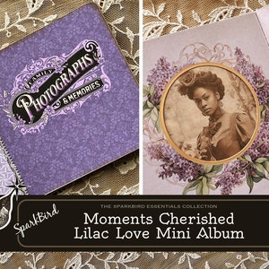 Enkelt utskrivbart minialbum för dagbok - Ladda ner, skriv ut och skapa din lilla blomsterminnesbok. Lägg till dina egna foton och ge bort så snabba och enkla presenter som möjligt
