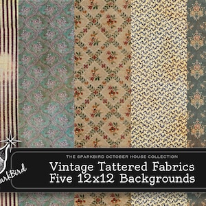 Vintage Boho Shabby Chic and Victorian Printables for Junk Journals, Scrapbooks, Mixed Media, 12x12 Instant Downloads