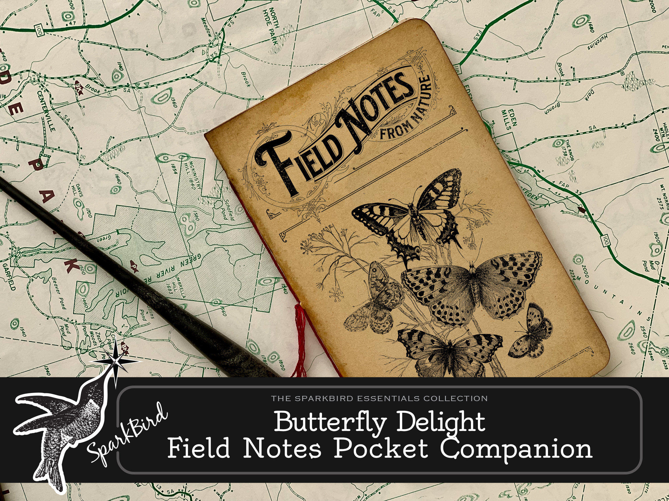 Vintage Field Notes Butterfly Pocket Companion for Junk Journals and ...