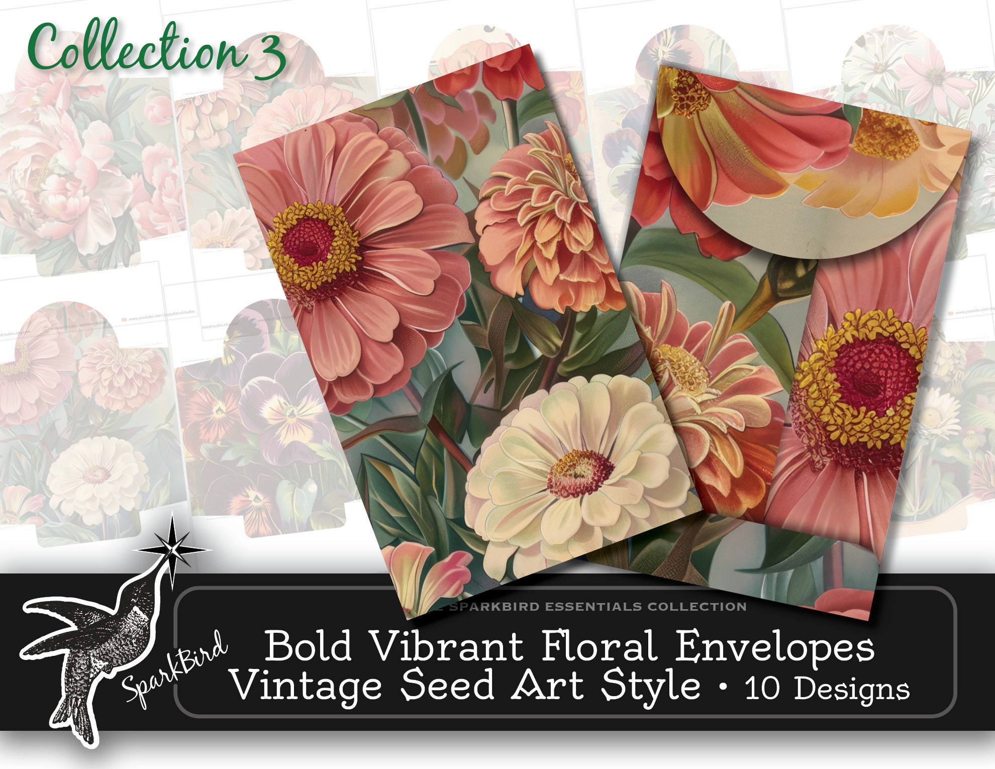 Vintage Floral Envelopes to Show off Your Distinctive Style. 10 Bold ...