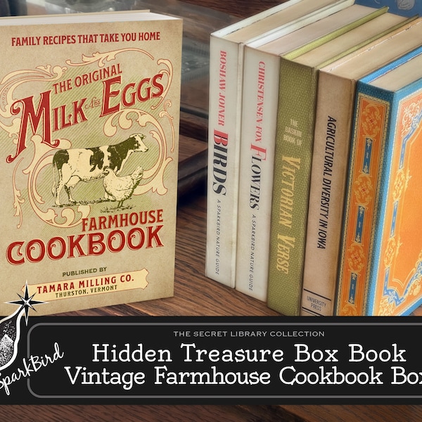 Easy Faux Books. DIY fake book box to keep all your passwords and information safe. Vintage cookbook looks like any book on the shelf