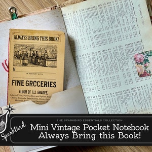 Vintage Taschenbegleiter für Junk Journaler und Planer. Bleiben Sie organisiert. Listen aufbewahren. Aufnahmeinspiration. Alles in deinem Vintage Stil