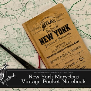 Enregistrez vos aventures et votre inspiration dans un style vintage. Le carnet de poche facile à bricoler n'importe où fait d'excellents cadeaux pour les fous de voyage et les explorateurs.