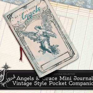 Angels & Grace Pocket Companion Mini Notebook para diários e planejadores de lixo. Pequeno diário de devoção ou viagem perfeito para bolsa ou bolso.
