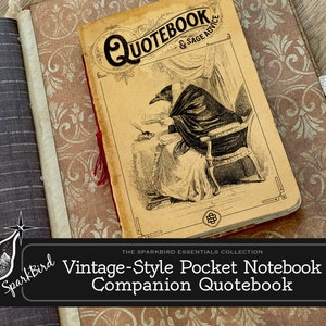 Minicuaderno Compañero de bolsillo perfecto para diarios basura y planificadores. ¡Mantente organizado/captura la inspiración en estilo vintage mientras estás en movimiento!