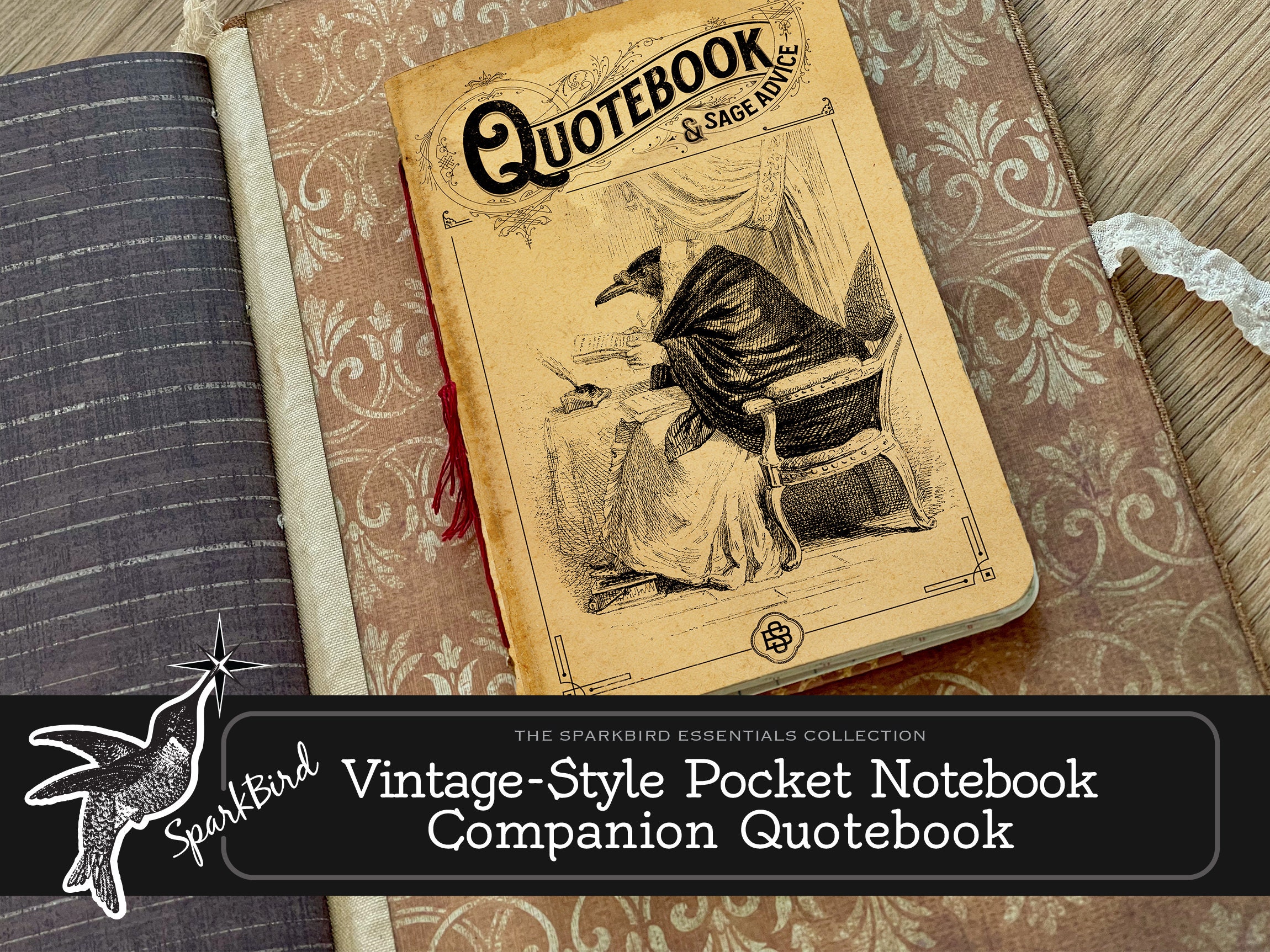 Mini Notebook Perfect Pocket Companion for Junk Journals and Planners. Stay Organized/capture inspiration in Vintage Style while on the go!