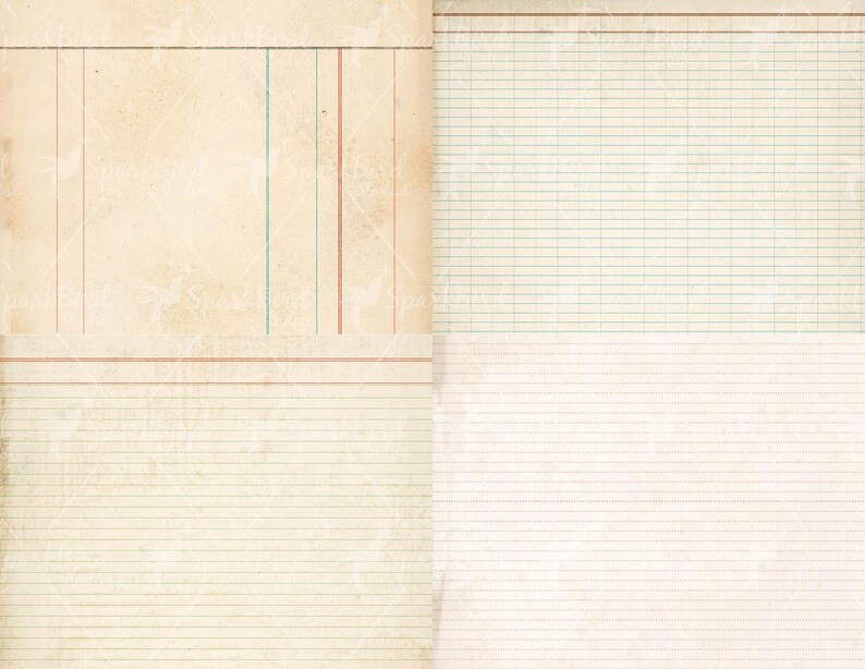 Blank Vintage Ledgers for Journals and Scrapbooks, Landscape ...