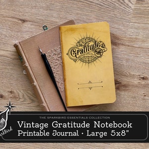Dankbarkeit Notizbuch für Junk Journals und Planner. EASY Vintage Full-Size 15x20 cm machen große Geschenke für Journalisten