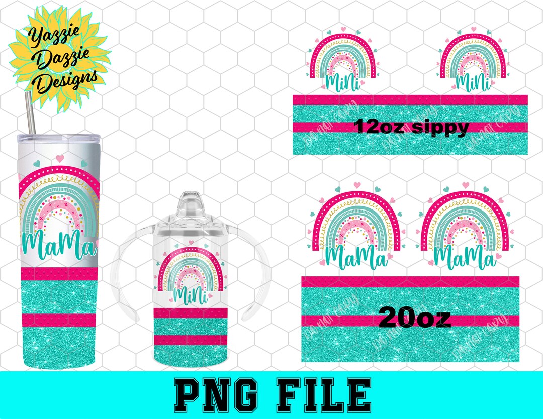 Mama and Mini Matching 20oz , 12 Oz Tumbler Wraps | PNG Files - Etsy