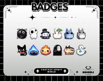 Kawaii Anime Emotes | Whimsical Fantasy Spirit Inspired Twitch & Discord Set