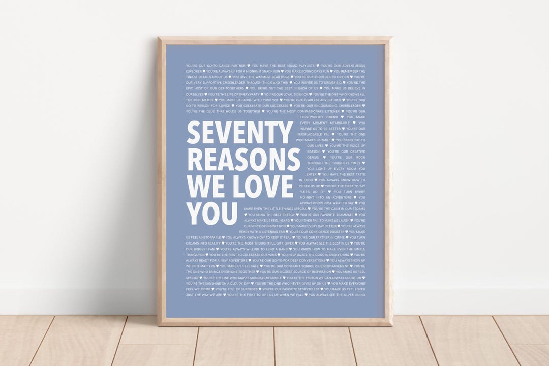 70 Reasons Why We Love You Printable Last Minute Birthday Gift Grandpa 70 reasons why we love you printable last minute birthday gift grandpa
