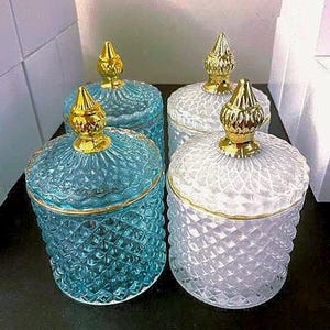 Pots en verre pour la fabrication de bougies| vases à bougies de luxe avec couvercles | Personnalisé et conçu à la perfection