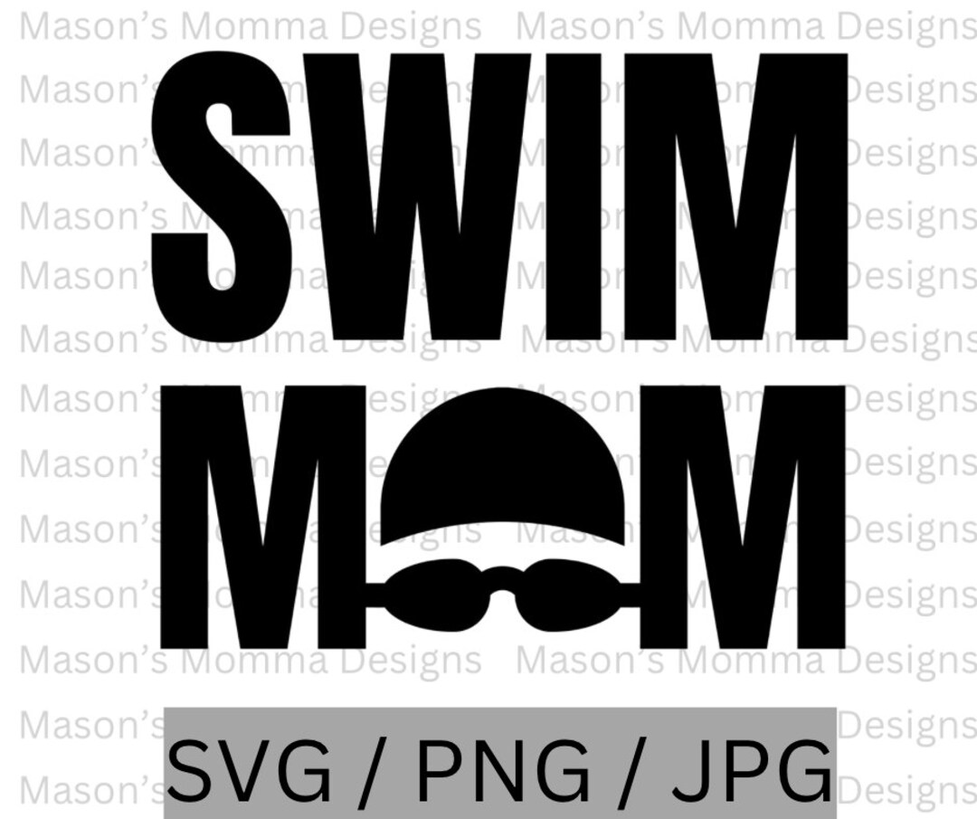 Swim Mom SVG PNG JPG Cut File - Etsy