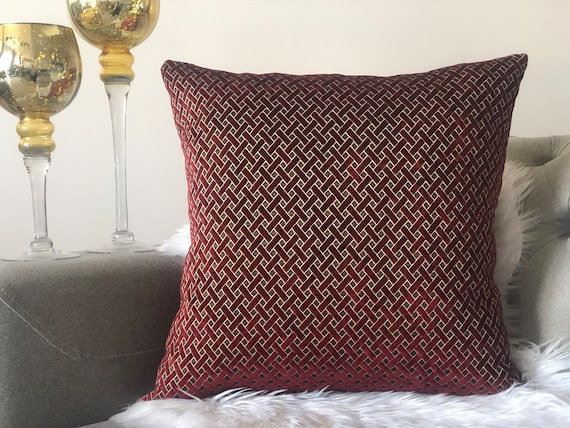 Red and gold pillows for living room hotsell