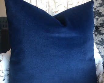 Luxury Navy Blue Velvet Pillow Cover Sofa, Soft Velvet Cushion,Decorative Pillow , Velvet Sham Covers,Lumbar Throw Pillow