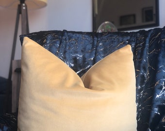 Luxus Senf Samtkissenbezug für Sofa, weiches Samtkissen, dekorativer Kissenbezug, lumbales Dekokissen