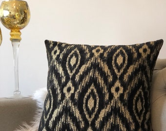 Black Gold Pillow, Home Decor, Throw Pillow Cover, Lumbar Pillow, Decorative Pillow, Farmhouse Pillow