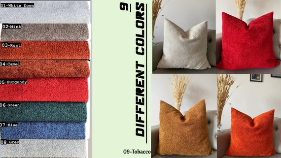 tobacco colored pillows Tobacco Soft Boucle Pillow Covers, Boucle Throw Pillow for Couch, Boucle  Fabric Pillow Case, Decorative Boucle Lumbar Pillow, Sofa Cushion