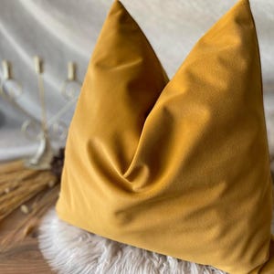 Luxury Mustard Velvet Pillow Cover for Sofa,Soft Velvet Cushion,Decorative  Pillow Case,Lumbar Throw Pillow