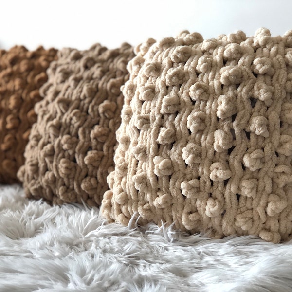 Cream Beige Hand Knit Pillow Cover, Chunky Hand Knit Pillow Cover, Cable Knit Pillow Case, Knitted Throw Pillow,Mothers Day Gift