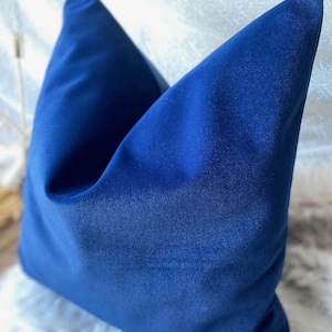 Luxury Navy Blue Velvet Pillow Cover Sofa, Soft Velvet Cushion,Decorative Pillow , Velvet Sham Covers,Lumbar Throw Pillow