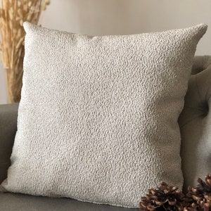 Cream Soft Boucle All Sizes Pillow Cover, Boucle Pillow Cushion, Boucle Throw Pillow, Throw Pillow Cover, Lumbar Pillow