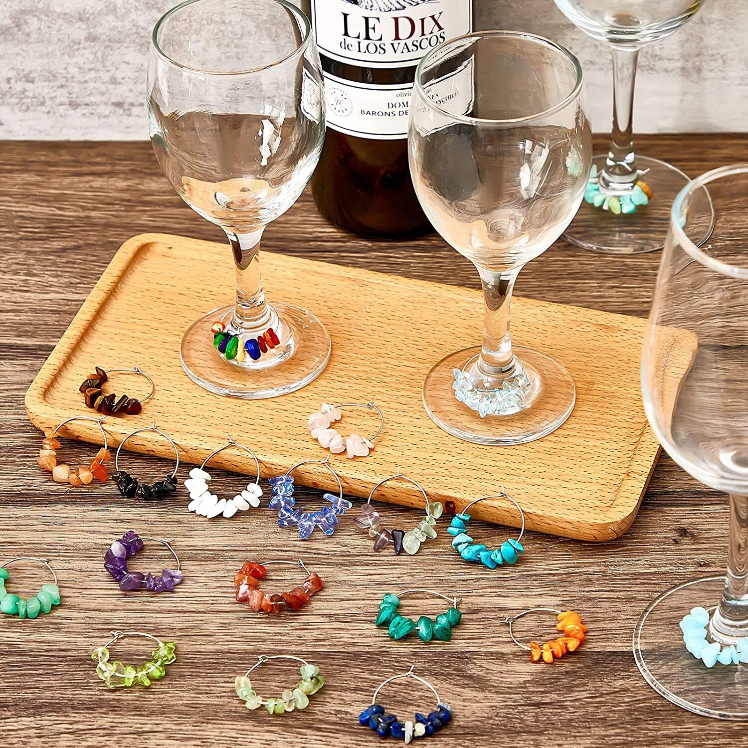 Silicone Marqueur de Verre, Anneau de Verre de Vin de Charme de Gobelet de  Couleur Mixte Réutilisable de 24 Pièces pour Verre à Vin, Verre à  Champagne, Verre à Cocktail, Verre à