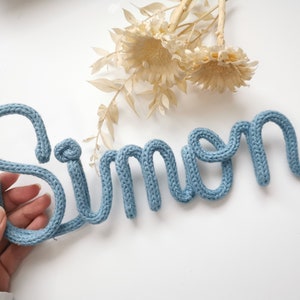 Name plate, lettering made of wool, children's room wall decoration, door sign, lettering name image 7