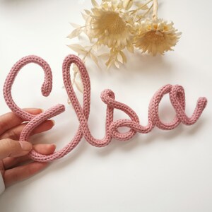 Name plate, lettering made of wool, children's room wall decoration, door sign, lettering name image 9