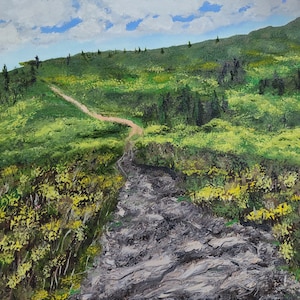 Roan Mountain Painting, Appalachian Trail Art (18x14)